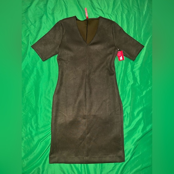 NWT Spanx Olive Green Faux Suede Dress size XS - Picture 3 of 8
